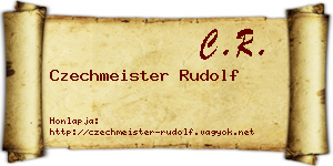 Czechmeister Rudolf névjegykártya