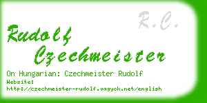 rudolf czechmeister business card
